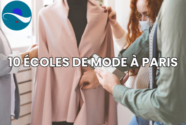 étudiants de mode qui ajustent une création sur un mannequin